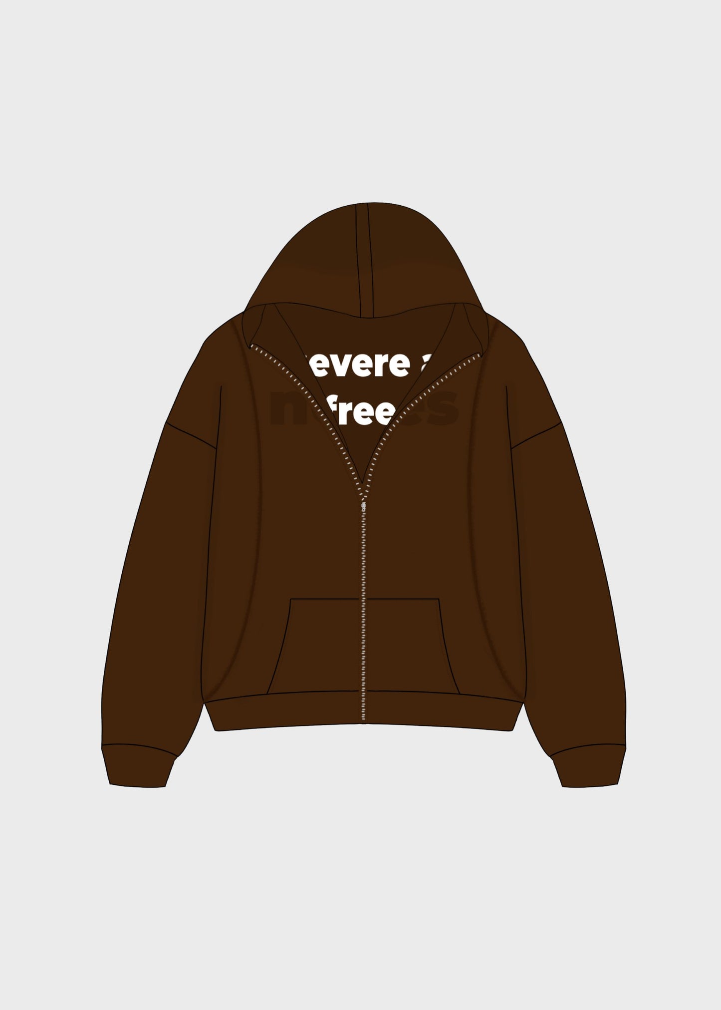 Hoodie reversible cafe boxy fit