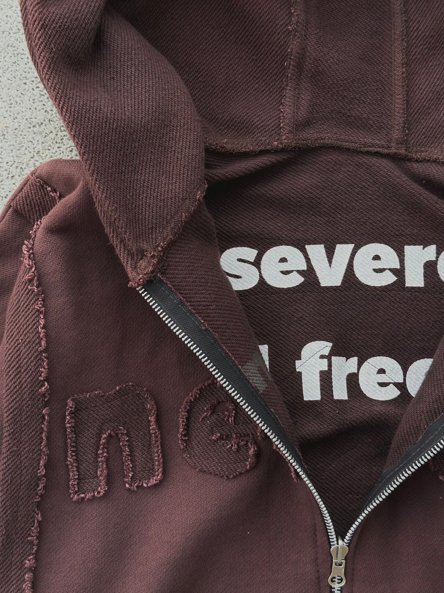 Hoodie reversible cafe boxy fit