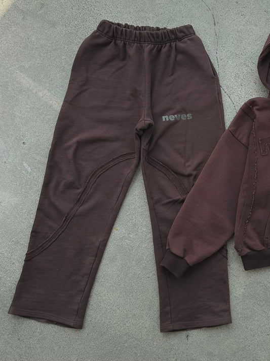 sudadera bota recta cafe