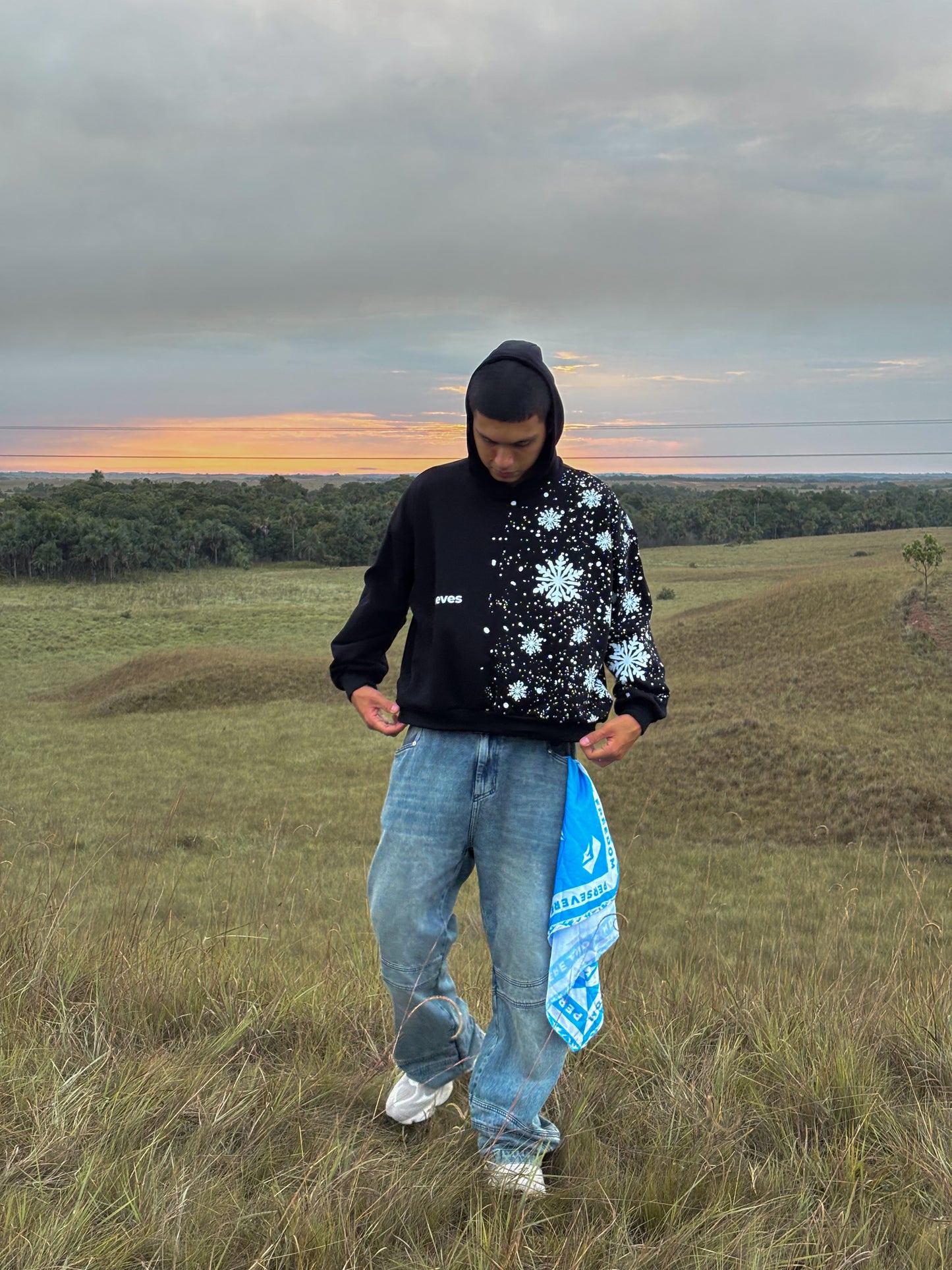 Hoodie Boxy Fit Snowflake