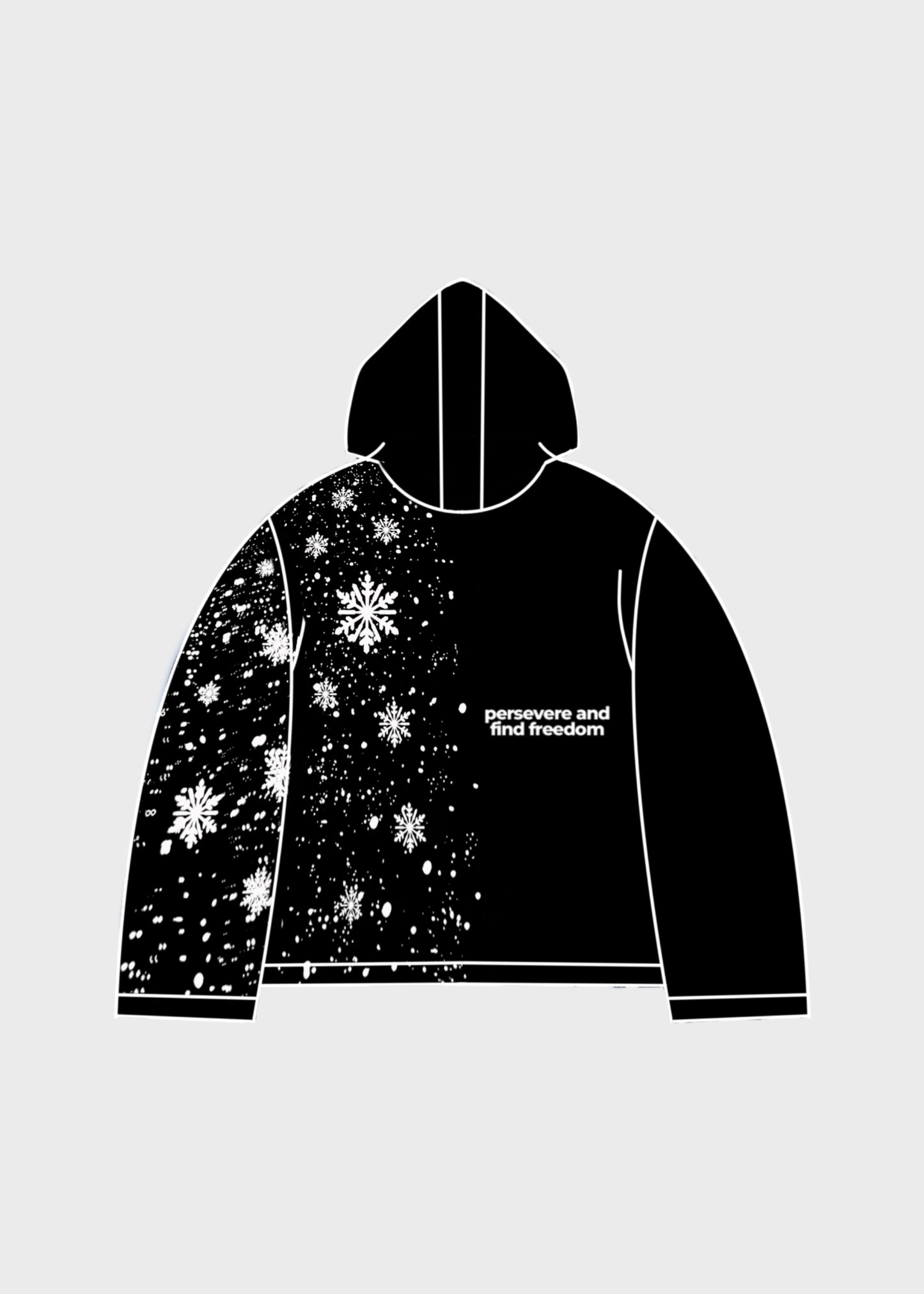 Hoodie Boxy Fit Snowflake