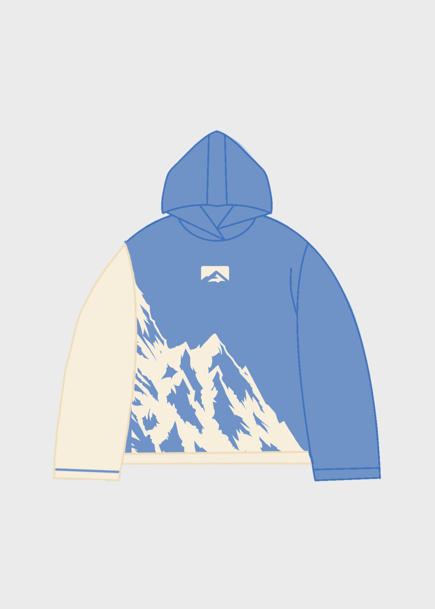 Hoodie Boxy Fit Mountain