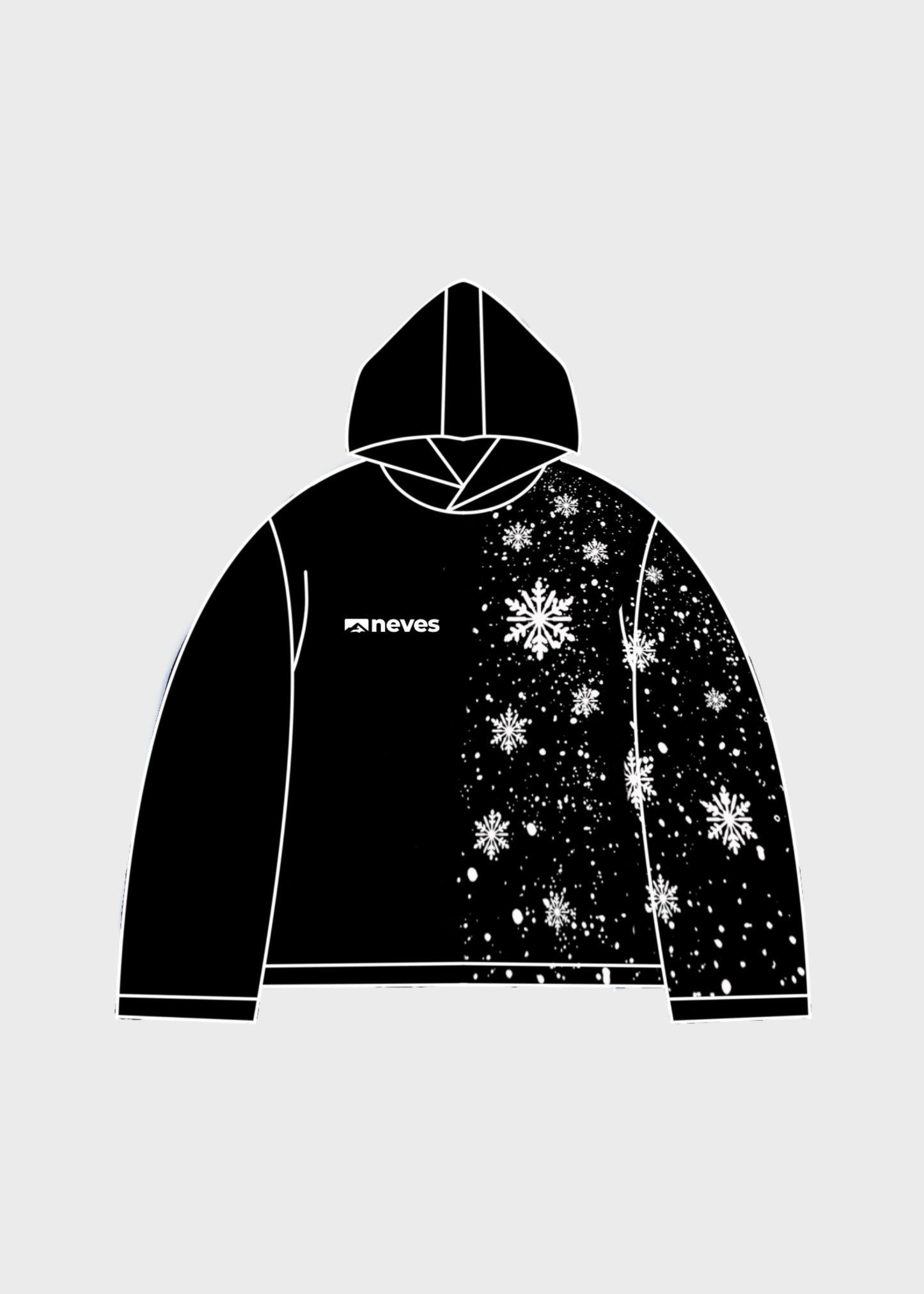 Hoodie Boxy Fit Snowflake